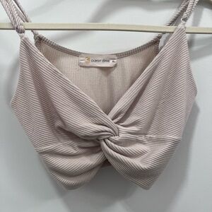 Ocean drive Crop top with tie detail